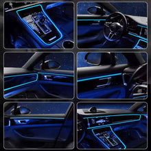 Load image into Gallery viewer, 1M Car Interior LED Ambient Strip Lights with USB Driver EL Wire Neon Ambient Lighting USB Flexible Decoration DIY Auto Party Atmosphere Lamp
