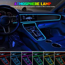 Load image into Gallery viewer, 5M Car Interior LED Ambient Strip Lights with USB Driver EL Wire Neon Ambient Lighting USB Flexible Decoration DIY Auto Party Atmosphere Lamp

