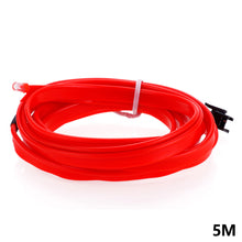 Load image into Gallery viewer, 5M Car Interior LED Ambient Strip Lights with USB Driver EL Wire Neon Ambient Lighting USB Flexible Decoration DIY Auto Party Atmosphere Lamp
