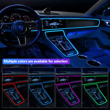 Load image into Gallery viewer, 5M Car Interior LED Ambient Strip Lights with USB Driver EL Wire Neon Ambient Lighting USB Flexible Decoration DIY Auto Party Atmosphere Lamp
