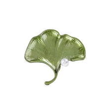 Load image into Gallery viewer, Retro Artistic Bamboo Brooch Bamboo Leaf Tree Leaf Flower Green Brooch Fresh Vintage Style Scarf Buckle Cardigan Button

