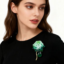 Load image into Gallery viewer, Peony Fashion Brooch Flower Gemstone Brooch Sweater Pin Gemstone Alloy Brooch Elegant Style Brooch for Business Gifts
