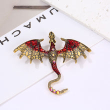 Load image into Gallery viewer, Retro Cartoon Flying Dragon Brooch Suit Coat Accessories Rhinestone Brooch Couple Accessories for All Genders Gifts
