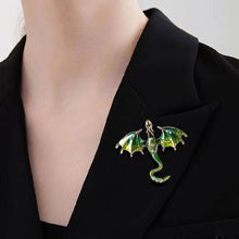 Load image into Gallery viewer, Retro Cartoon Flying Dragon Brooch Suit Coat Accessories Rhinestone Brooch Couple Accessories for All Genders Gifts
