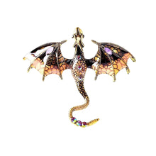 Load image into Gallery viewer, Retro Cartoon Flying Dragon Brooch Suit Coat Accessories Rhinestone Brooch Couple Accessories for All Genders Gifts
