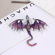 Load image into Gallery viewer, Retro Cartoon Flying Dragon Brooch Suit Coat Accessories Rhinestone Brooch Couple Accessories for All Genders Gifts
