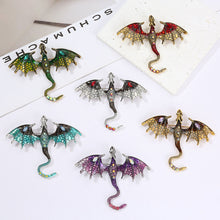 Load image into Gallery viewer, Retro Cartoon Flying Dragon Brooch Suit Coat Accessories Rhinestone Brooch Couple Accessories for All Genders Gifts

