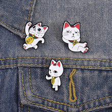Load image into Gallery viewer, Cartoon Cute Styling Lucky Cat Alloy Brooch Enamel Pins Personalized and Trendy Metal Badge Accessories Funny Gifts
