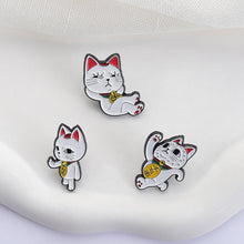 Load image into Gallery viewer, Cartoon Cute Styling Lucky Cat Alloy Brooch Enamel Pins Personalized and Trendy Metal Badge Accessories Funny Gifts
