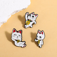 Load image into Gallery viewer, Cartoon Cute Styling Lucky Cat Alloy Brooch Enamel Pins Personalized and Trendy Metal Badge Accessories Funny Gifts
