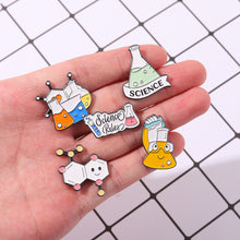 Load image into Gallery viewer, New Chemical Equation Series Alloy Brooch Cute and Cartoonish Backing Paint Badge Creative Accessories Gift for Friend
