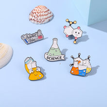 Load image into Gallery viewer, New Chemical Equation Series Alloy Brooch Cute and Cartoonish Backing Paint Badge Creative Accessories Gift for Friend
