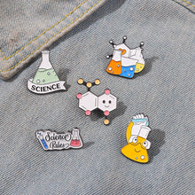Load image into Gallery viewer, New Chemical Equation Series Alloy Brooch Cute and Cartoonish Backing Paint Badge Creative Accessories Gift for Friend
