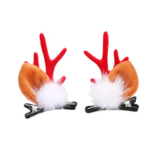 Load image into Gallery viewer, Christmas Hairpins and Hair Accessories Antler Clip Children's Headwear Cute and Festive Atmosphere Elk Bell Ornaments Christmas Gift
