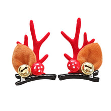 Load image into Gallery viewer, Christmas Hairpins and Hair Accessories Antler Clip Children's Headwear Cute and Festive Atmosphere Elk Bell Ornaments Christmas Gift
