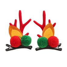 Load image into Gallery viewer, Christmas Hairpins and Hair Accessories Antler Clip Children's Headwear Cute and Festive Atmosphere Elk Bell Ornaments Christmas Gift
