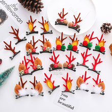 Load image into Gallery viewer, Christmas Hairpins and Hair Accessories Antler Clip Children's Headwear Cute and Festive Atmosphere Elk Bell Ornaments Christmas Gift
