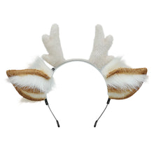 Load image into Gallery viewer, Cute Plush Antler Hair Band for Christmas Deer Ear Handmade Accessories Comic Exhibition Cosplay Props Christmas Party Decoration
