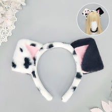 Load image into Gallery viewer, Cute Plush Ear Hairbands for Dalmatian Dogs Spa Headband Realistic Animal Ears Comic Convention Props Festival Party Accessory
