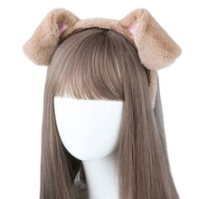 Load image into Gallery viewer, Cute Plush Ear Hairbands for Dalmatian Dogs Spa Headband Realistic Animal Ears Comic Convention Props Festival Party Accessory
