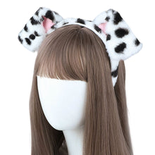 Load image into Gallery viewer, Cute Plush Ear Hairbands for Dalmatian Dogs Spa Headband Realistic Animal Ears Comic Convention Props Festival Party Accessory
