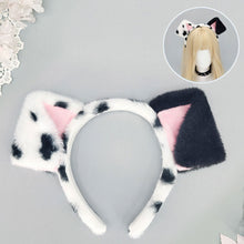 Load image into Gallery viewer, Cute Plush Ear Hairbands for Dalmatian Dogs Spa Headband Realistic Animal Ears Comic Convention Props Festival Party Accessory
