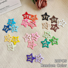Load image into Gallery viewer, 20/40/50Pcs Colorful Five-Pointed Star Mixed-Color Hairpins Cute Energetic Star Alloy Hair Accessory for Daily Wear Styling
