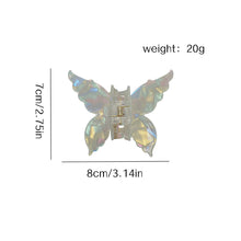 Load image into Gallery viewer, Fashionable Iridescent Color Butterfly Hairpin Gripper Acetate-Like Gripper Back of Head Acetate Clip Hair Accessories for Women
