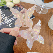 Load image into Gallery viewer, Fashionable Iridescent Color Butterfly Hairpin Gripper Acetate-Like Gripper Back of Head Acetate Clip Hair Accessories for Women
