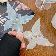 Load image into Gallery viewer, Fashionable Iridescent Color Butterfly Hairpin Gripper Acetate-Like Gripper Back of Head Acetate Clip Hair Accessories for Women
