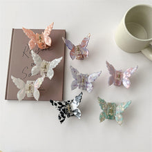 Load image into Gallery viewer, French Butterfly Shaped Colorful Hairclips Mermaid Acetate Hairpins Back of Head Acetate Clip Retro Hair Aaccessories for Women
