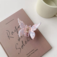 Load image into Gallery viewer, French Butterfly Shaped Colorful Hairclips Mermaid Acetate Hairpins Back of Head Acetate Clip Retro Hair Aaccessories for Women
