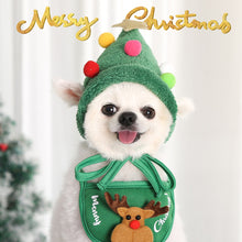Load image into Gallery viewer, Cute Pet Christmas Cosplay Hat For Dogs Cats Clothes Costumes Santa Hat Scarf Dressing Up Christmas Party Costume Suit

