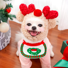 Load image into Gallery viewer, Cute Pet Christmas Cosplay Hat For Dogs Cats Clothes Costumes Santa Hat Scarf Dressing Up Christmas Party Costume Suit
