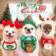 Load image into Gallery viewer, Cute Pet Christmas Cosplay Hat For Dogs Cats Clothes Costumes Santa Hat Scarf Dressing Up Christmas Party Costume Suit
