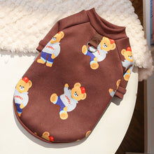 Load image into Gallery viewer, 7.5-45kg Fashion Bear Patttern Pet Dog Cat T-shirt Pure Cotton Dog Clothes for French Bulldog Mediun Large Dogs Soft Breathable
