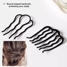 Load image into Gallery viewer, 2Pcs Black Metal Hair Fork Clip Hair Comb Hair Sticks Hair Accessories Hair Side Comb Bridal Veil Comb Retro Hair Styling Tool
