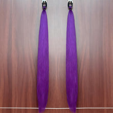 Load image into Gallery viewer, 2Pcs 28inch Straight Ponytail Wig With Elastic Hair Tie Colorful Braiding Ponytail Hair Extensions Boxing Braid Hair Accessories
