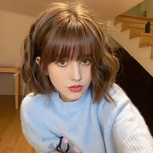 Load image into Gallery viewer, Black Short Curly Hair Wig for Women High Temperature Fiber Synthetic Natural Big Wave Fashion Ladies Wig
