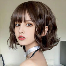 Load image into Gallery viewer, Black Short Curly Hair Wig for Women High Temperature Fiber Synthetic Natural Big Wave Fashion Ladies Wig
