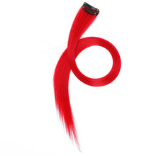 Load image into Gallery viewer, 6Pcs/pack Colorful Long Straight Hair Pieces Synthetic Clip-in Hair Extensions Synthetic High Temperature Fiber Wig for Daily Use Party
