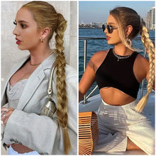 Load image into Gallery viewer, 22-32Inch Synthetic Braided Ponytail Wig With Elastic Rubber Band Fake Ponytail Hair Extension Wrapped Around Hair Accessories
