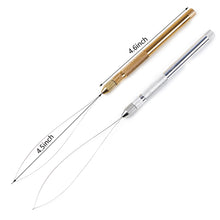 Load image into Gallery viewer, 3-in-1 Alloy Hook Needle Wig Making Tools Hair Extension Tools For Lace Wig Making Micro Ring Hair Crochet Needles 3 Hook + 1 Loop

