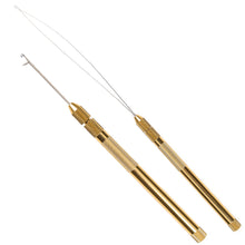 Load image into Gallery viewer, 3-in-1 Alloy Hook Needle Wig Making Tools Hair Extension Tools For Lace Wig Making Micro Ring Hair Crochet Needles 3 Hook + 1 Loop
