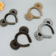 Load image into Gallery viewer, Archi Handwork Adorable Bear Fluffy Ears Headband Headwear Plush Curly Tail Fursuit Orc Cosplay Performance Props

