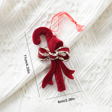 Load image into Gallery viewer, Flannel Surface Red Bow Christmas Tree Decoration 3D Plastic Ornament Fake Snow Winter Decorations for Home 2026 New Year
