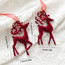 Load image into Gallery viewer, Flannel Surface Red Bow Christmas Tree Decoration 3D Plastic Ornament Fake Snow Winter Decorations for Home 2026 New Year
