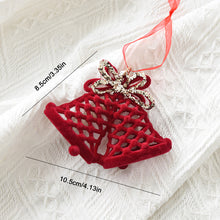 Load image into Gallery viewer, Flannel Surface Red Bow Christmas Tree Decoration 3D Plastic Ornament Fake Snow Winter Decorations for Home 2026 New Year
