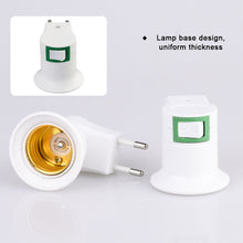 Load image into Gallery viewer, E27 Light Lamp Bulbs Socket Base Holder with Switch EU/US Plug Adapter ON/OFF Standard Screw-in Socket Outlet Converter

