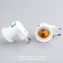 Load image into Gallery viewer, E27 Light Lamp Bulbs Socket Base Holder with Switch EU/US Plug Adapter ON/OFF Standard Screw-in Socket Outlet Converter
